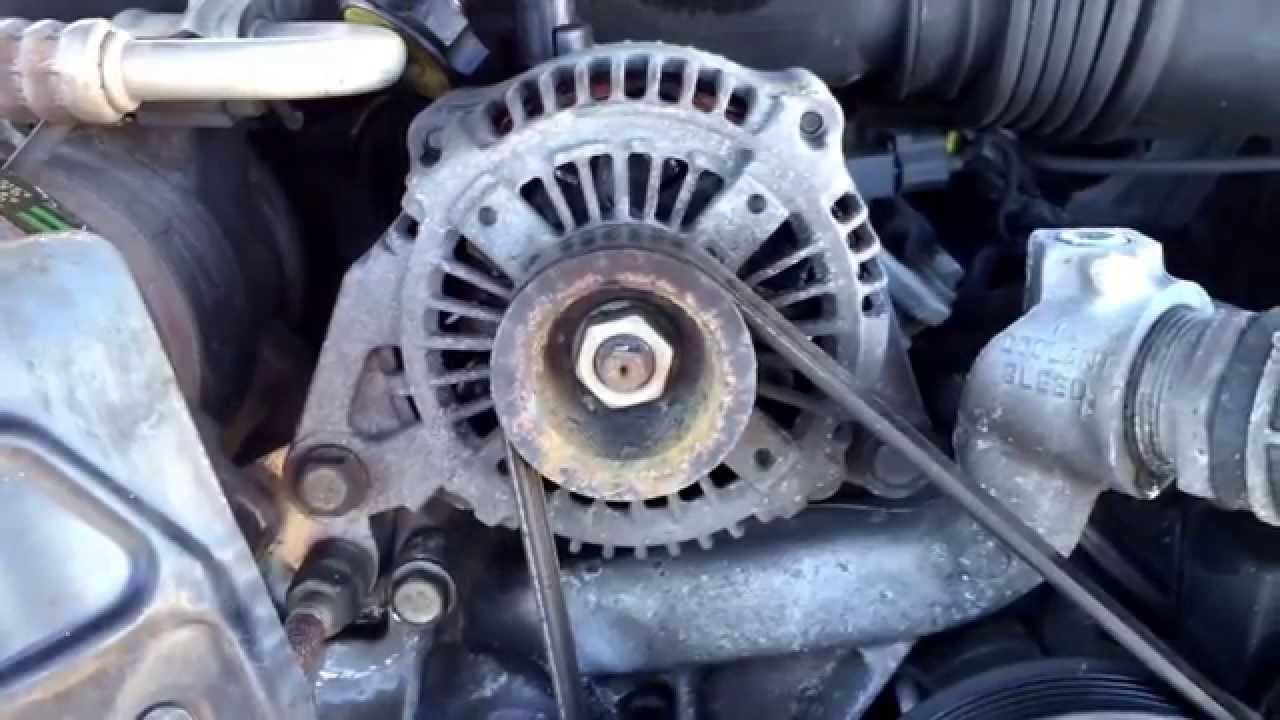 Jeep Grand Cherokee Alternator Replacement 1999 4.7 - YouTube