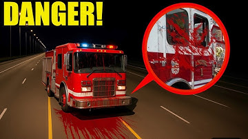If you ever see this Haunted Ghostly Fire Truck, Drive Away Fast! (It
