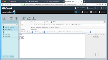 roundcube webmail - writing an email