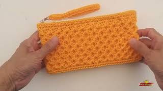 Crochet clutch bag with patterns [ENG&THAI SUB]สอนถักกระเป๋าถือโครเชต์ลายแมงมุมพร้อมแพทเทิร์น