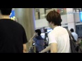 [fancam] 120610 Kyuhyun back from Taiwan at Incheon Airport (Hair ruffling &amp; waving)