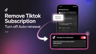 How To Remove or Turn Off Subscription on TikTok  | Step-By-Step Tutorial