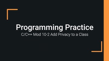 C++ Programming Examples 10-2 Adding Privacy to Class Properties
