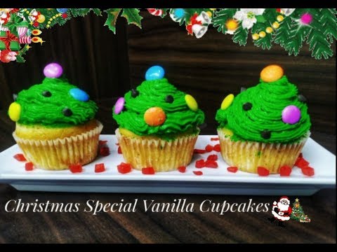 christmas-special-vanilla-cupcakes-recipe-|-christmas-special-recipe