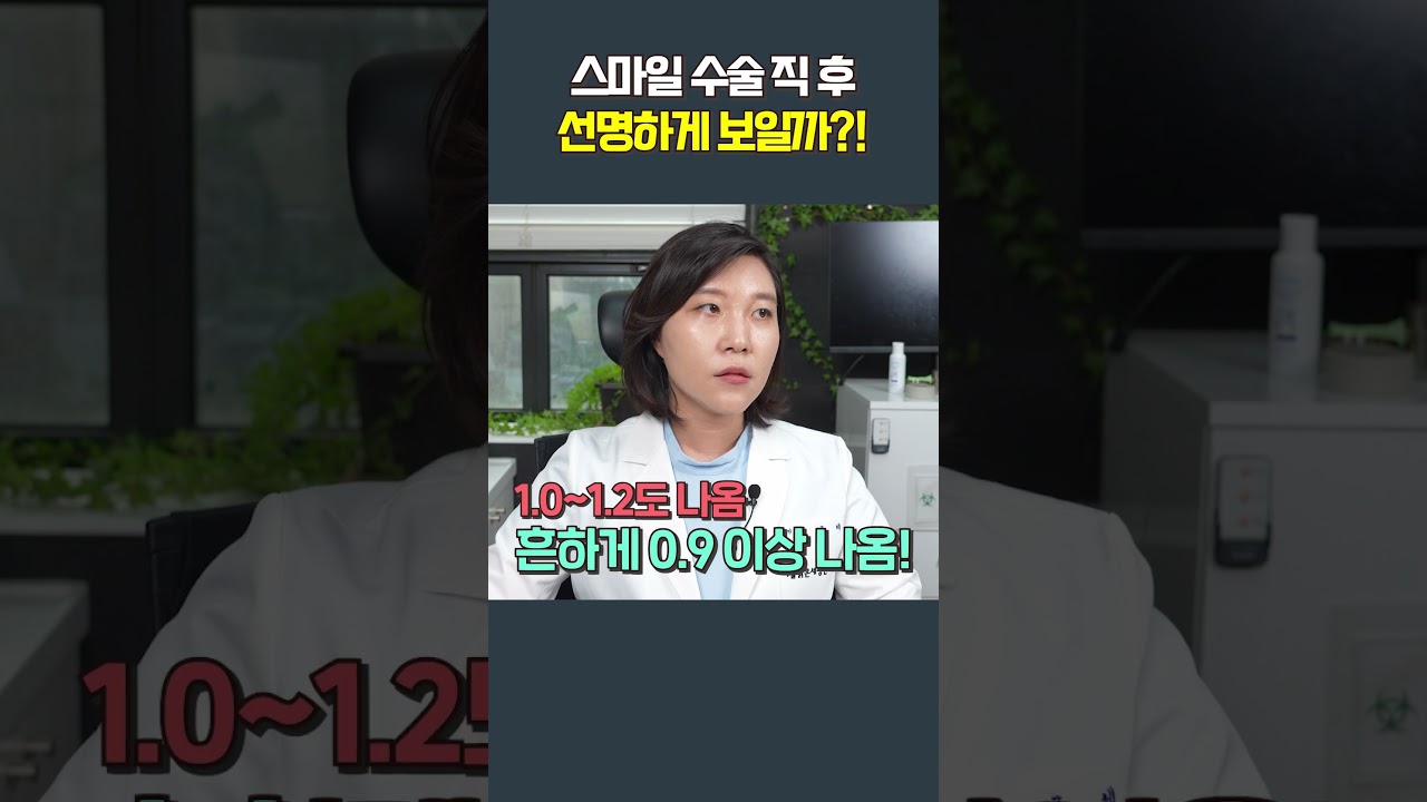 스마일라식 직후 선명하게 보일까? 