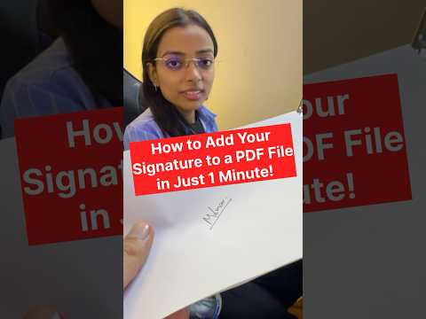 How to Add Your Signature to a PDF File in Just 1 Minute!