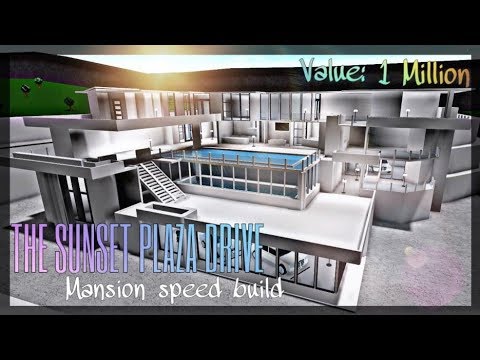 Bloxburg Speed Build Step1 The Sunset Plaza Modern Mansion Making The Outside Shell Roblox Youtube - bloxburg speed build step2 the sunset plaza modern mansion making the outside front roblox