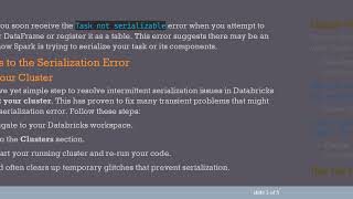 Resolving the Task not serializable Error in Apache Spark with Scala Details