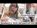 WHAT TO EXPECT THE FIRST 48 HOURS AFTER LABOR + POSTPARTUM BELLY | HOSPITAL STAY | Pieces of Jayde