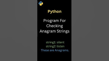 Anagrams in Python | Python Coding Interview Questions #pythonprogramming #coding #anagram