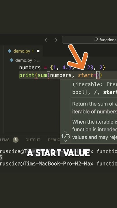 How to use the sum function in Python - YouTube