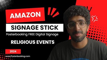 Displaying religious event schedule with amazon Digital Signage stick and posterbooking 2024