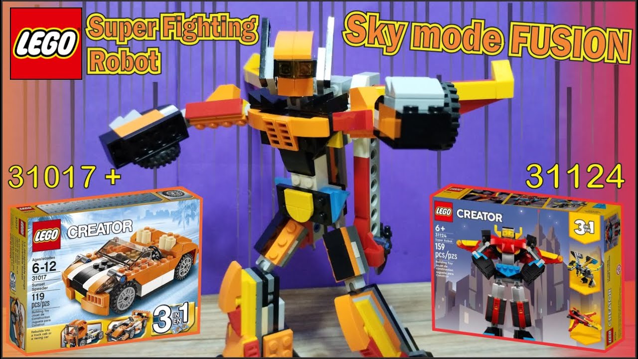 Secretpoliceman2017さま専用 31124 + 31017 Super Fighting Robot (Sky mode) - Lego STOP MOTION