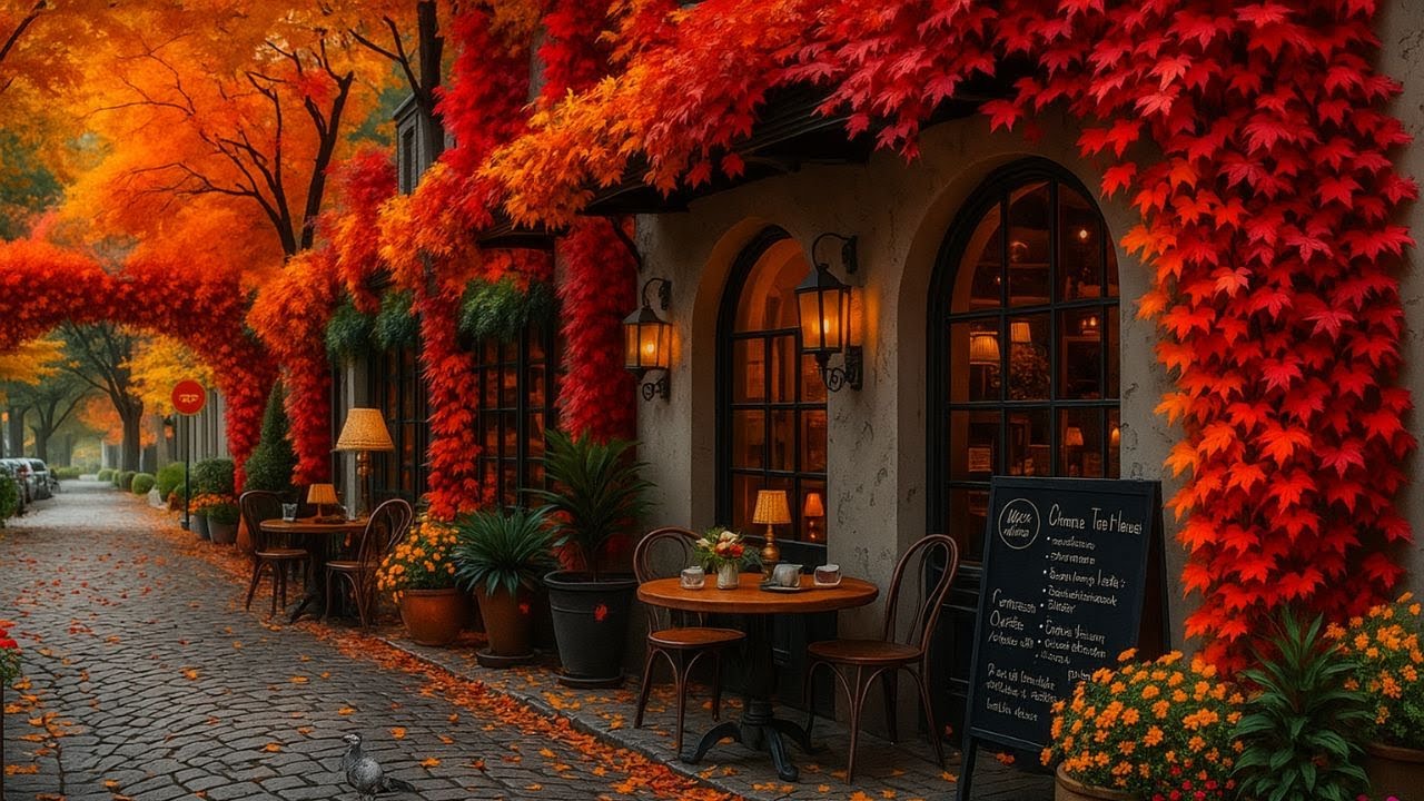 🧣 Cozy Weekend Autumn Jazz 🍂 Soft Bossa Nova & Warm Ambience - YouTube
