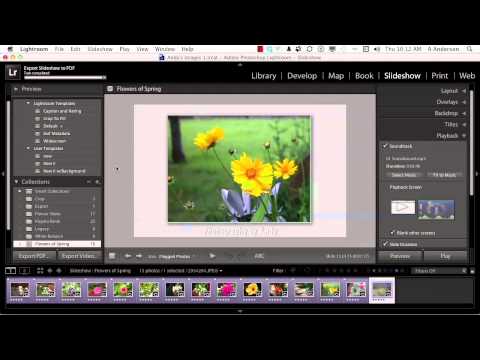 Adobe Photoshop Lightroom  Tutorial | Exporting Slideshows to PDF and Video