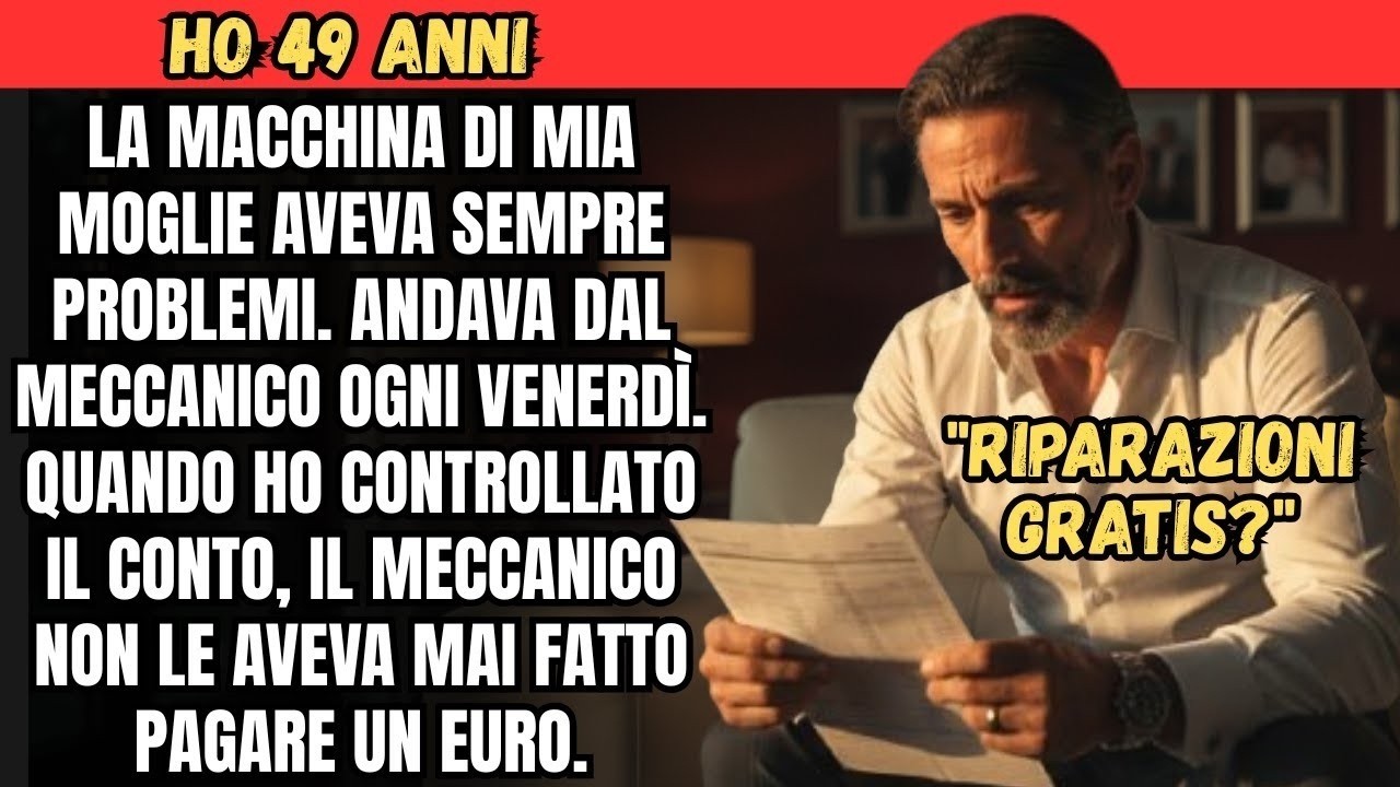 Il venerdì sera, quando ho aperto quell'estratto conto, il cuore mi si è fermato: zero pagamenti all'officina in sei mesi. Mia moglie Alessia usciva ogni venerdì alle diciotto con la scusa della...