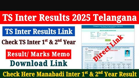 TS Inter Results 2025  | 1st & 2nd Year Result Latest Update | Check Now Fast