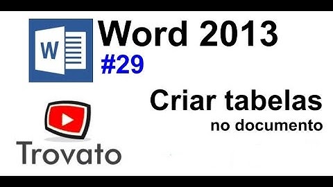 #29 - Word - Como criar tabelas - Parte 1 - Curso completo