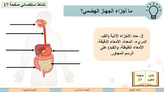 الصف السادس   العلوم   الجهاز الهضمي 1