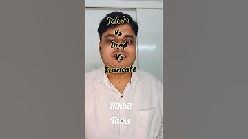 DELETE vs TRUNCATE vs DROP in SQL 🔥 | Know the REAL Difference in 60 Seconds! 💻🚀