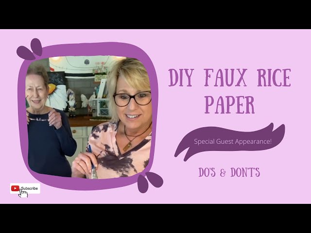 How to Make Faux Rice Paper · Just That Perfect Piece