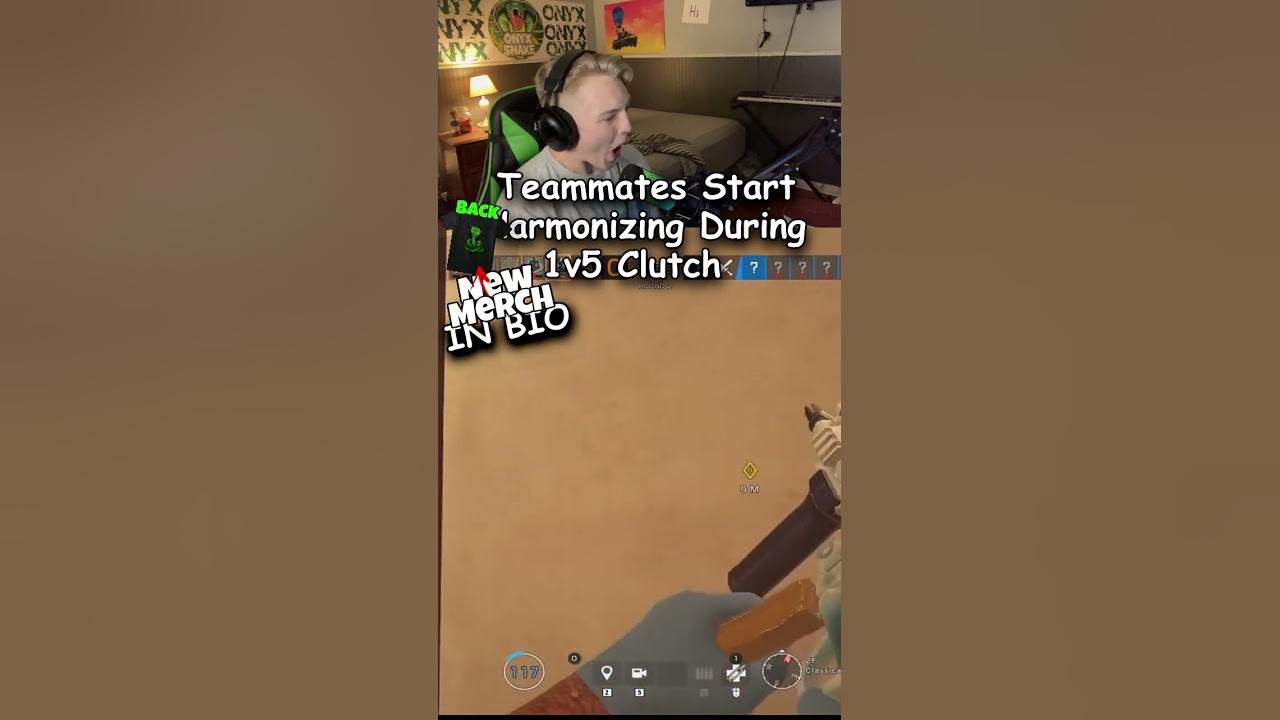 All My Teammates Started Harmonizing During 1v5 Clutch #shorts