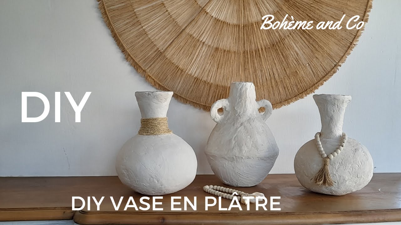 DIY VASE EN PLÂTRE - YouTube