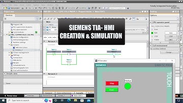 SIEMENS TIA :How to Build an Basic HMI Program from Scratch & Simulate