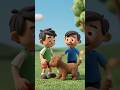 cute kids play with puppy in ground 💞💞 #viralvideo #automobile #kids #cartoon