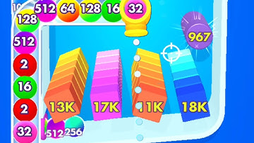 Bounce Merge 2048 - Unlock 256,512,1024,4096 Balls (Score: 3,892,224) Gameplay Walkthrough Part 06