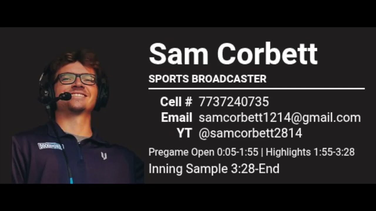 Sam Corbett Baseball Highlight Reel