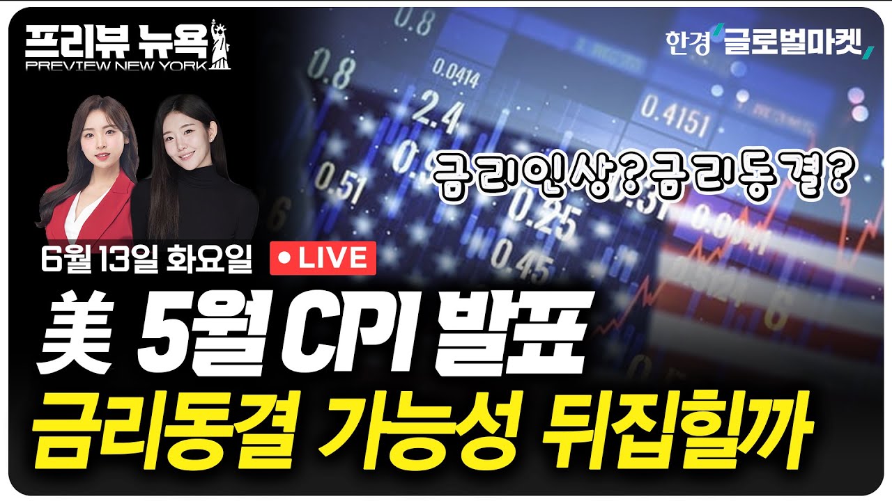 美 5월 CPI 발표, 금리동결 가능성 뒤집힐까 | 프리뷰뉴욕
