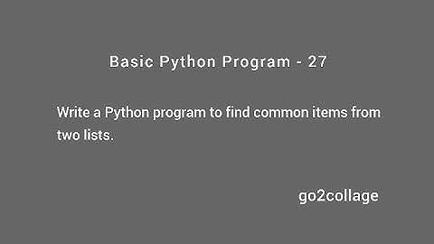 EP 27 | Language Python | Basic Program I go2collage