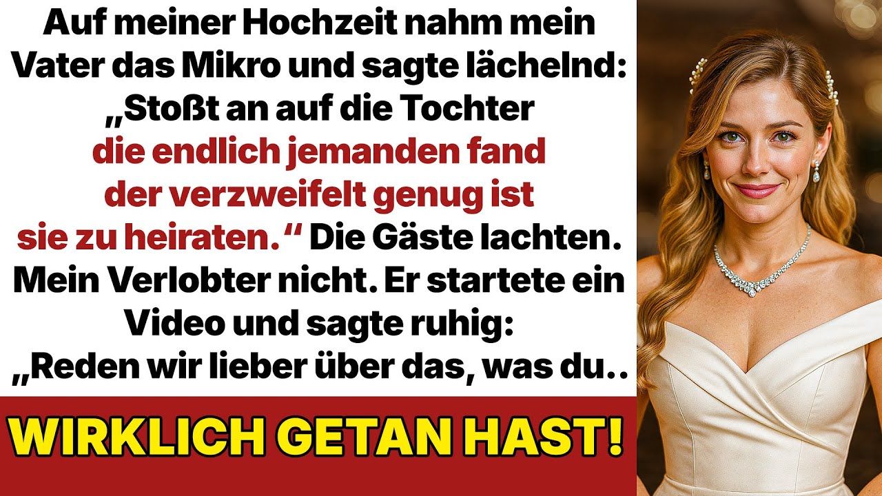 Auf meiner Hochzeit verspottete mich mein Vater: „Wer will sie heiraten?“ Doch mein Mann antwortete!