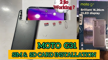 Moto g31 ; how to install sim & Sd card at moto g 31  (DOES 2 Jio sim Support ? )