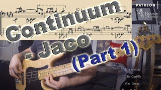 Vignette de la vidéo "Jaco Pastorius - Continuum pt. 1 [BASS COVER] - with notation and tabs"