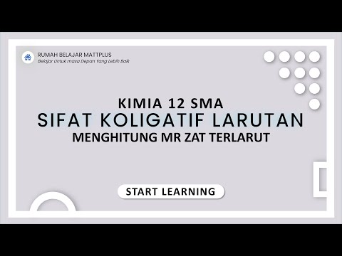 SIFAT KOLIGATIF LARUTAN - CARA MUDAH MENGHITUNG MR ZAT TERLARUT