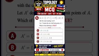 Q19| MCQ on Limit Point #csirnet #gate #Limitpoint #gdc #UPGDC #AssistantProfessor #IITJAM #NBHM