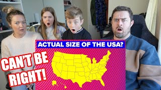 New Zealand Family Reacts to How BIG is the USA Actually