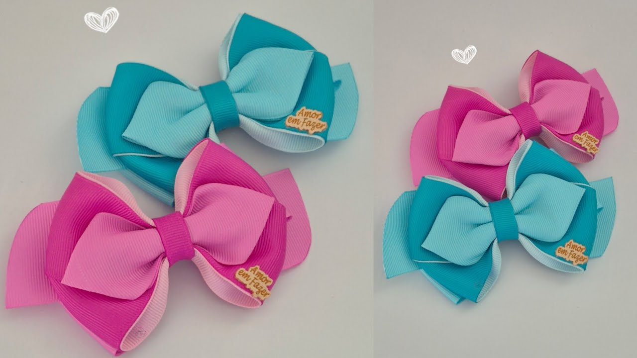 Com 6 ou 8 Pontos? Qual você Prefere? Laço Cruzado Folha Jaqueline #diy #lacofacil #laçoiniciante 