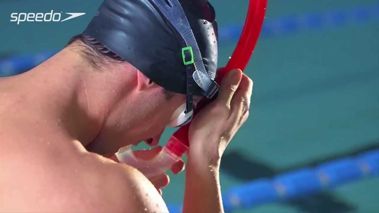 White Speedo Tear Drop Design Bullet Head Swimming Performance Training Snorkel 