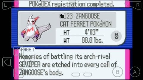 123: Where to Find Zangoose in Pokemon Ruby!