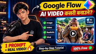 TikTok Ma Viral Yasto AI Video Kasari Banaune? 😱 | Google Flow Tutorial screenshot 3