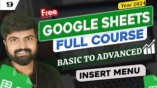 Insert Menu in Google Sheet | Google Sheet full course for beginners in Hindi