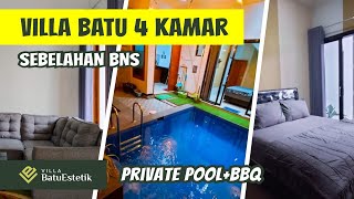 Villa Batu 4 Kamar yang Dekat dengan Wisata BNS (Batu Night Spectacular) - Villa Batu Estetik