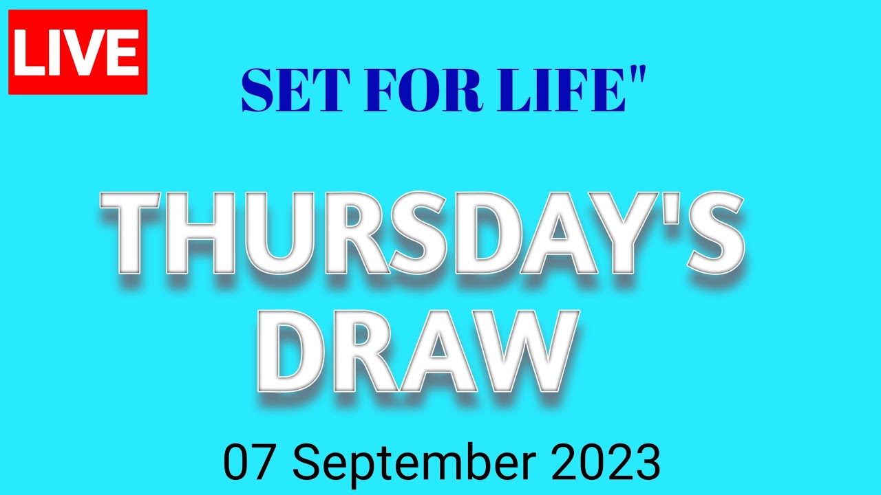 Tonight Set For Life Draw Live Set for Life Draw Live 07 September