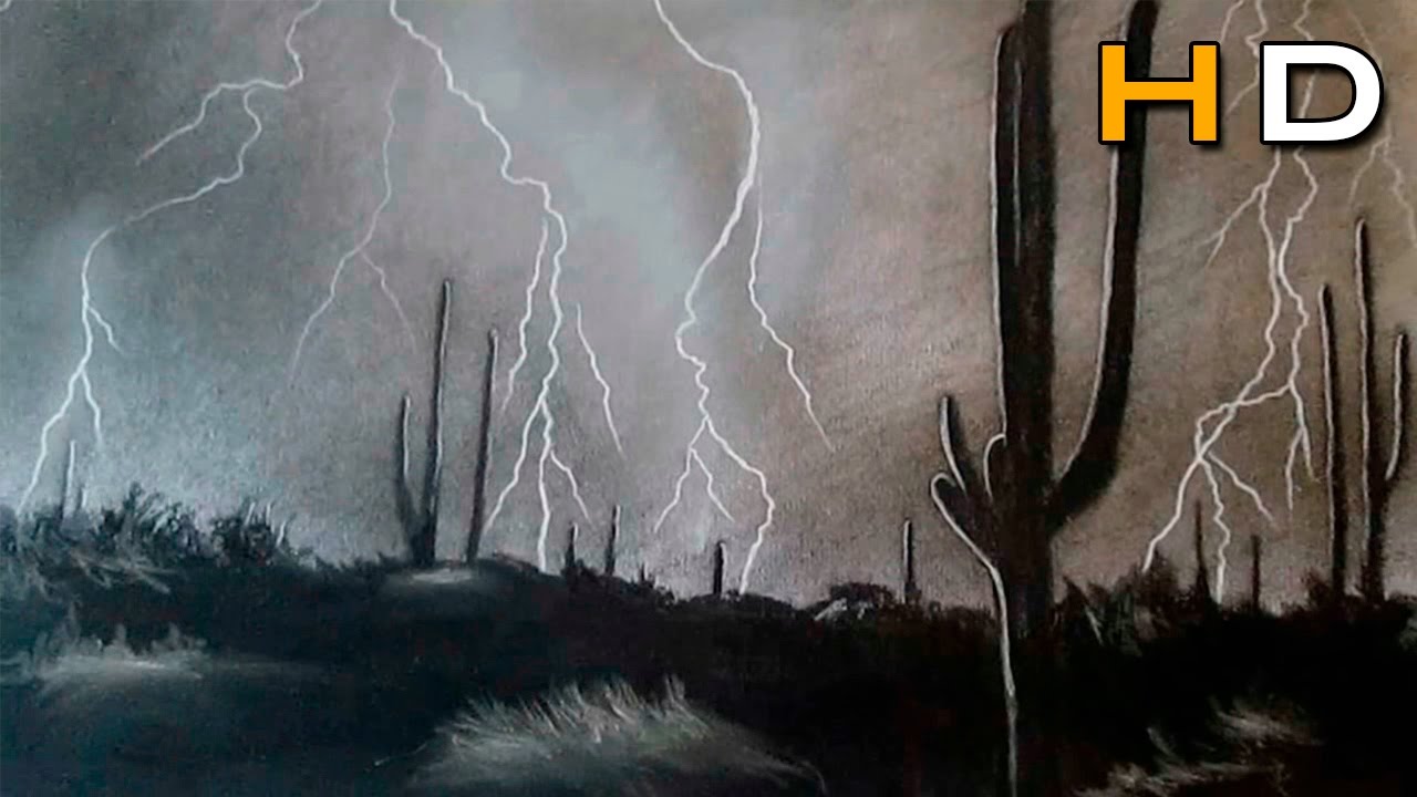 How to Draw a Realistic Thunderstorm Step by Step - Storm and Lighting