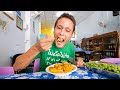 Eating JACKFRUIT SEED Curry!! Serve Yourself Vegetarian Thai Food! | Phatthalung, Thailand