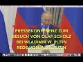 Rede von Putin zum Besuch von Scholz - Pressekonferenz