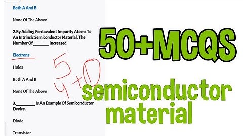 50+MCQs on semiconductos